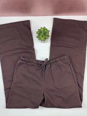 Vanilla Star Solid Brown Denim Wide Leg Jeans Women XS Extra Small Casual